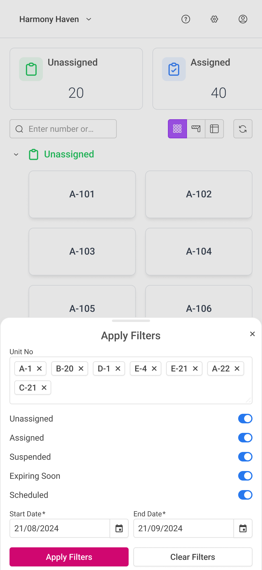 Mobile Search & Property Filters